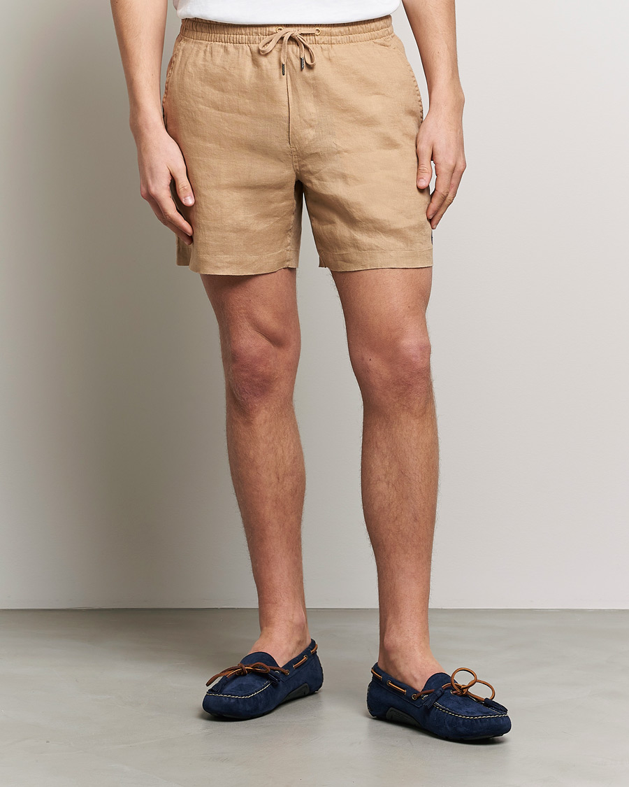 Heren |  | Polo Ralph Lauren | Prepster Linen Drawstring Shorts Vintage Khaki