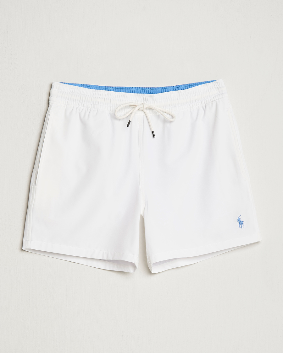 Heren | Zwembroek | Polo Ralph Lauren | Recycled Slim Traveler Swimshorts White