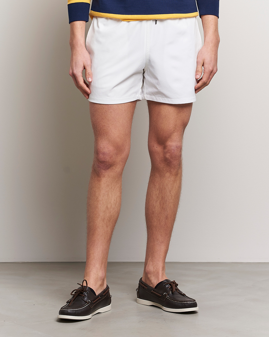 Heren | Zwembroek | Polo Ralph Lauren | Recycled Slim Traveler Swimshorts White