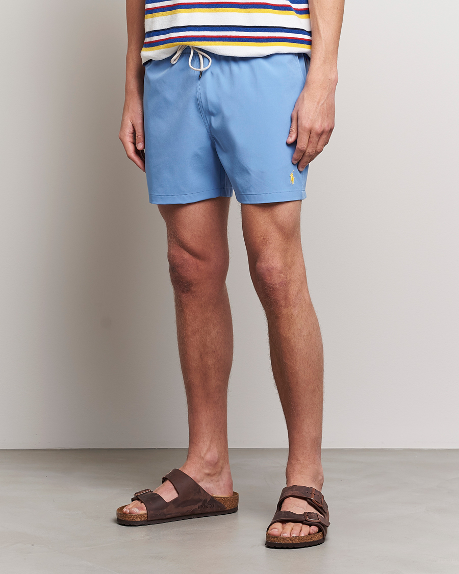 Heren | Zwembroek | Polo Ralph Lauren | Recycled Slim Traveler Swimshorts Harbor Island Blue