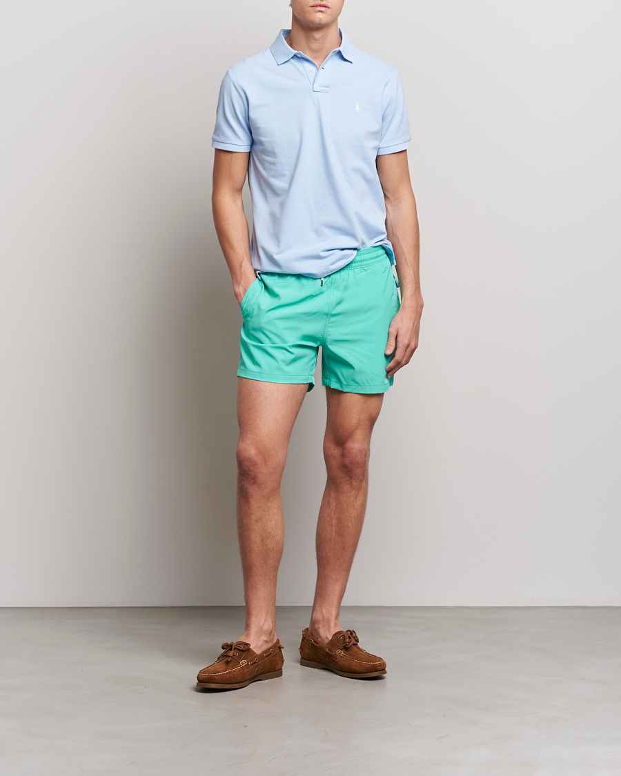 Heren | Zwembroek | Polo Ralph Lauren | Recycled Slim Traveler Swimshorts Sunset Green