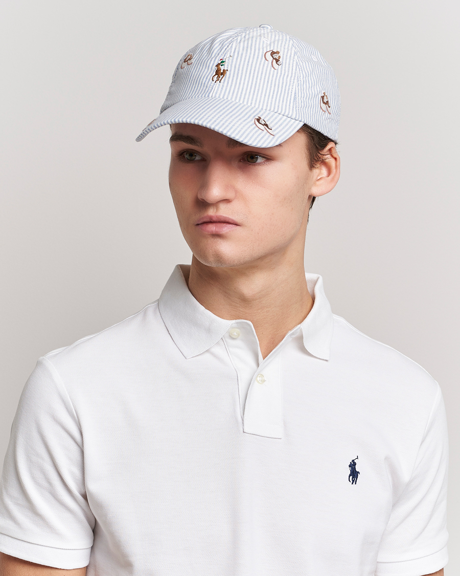 Heren | Polo Ralph Lauren Oxford Striped Cap Blue/White | Polo Ralph Lauren | Oxford Striped Cap Blue/White