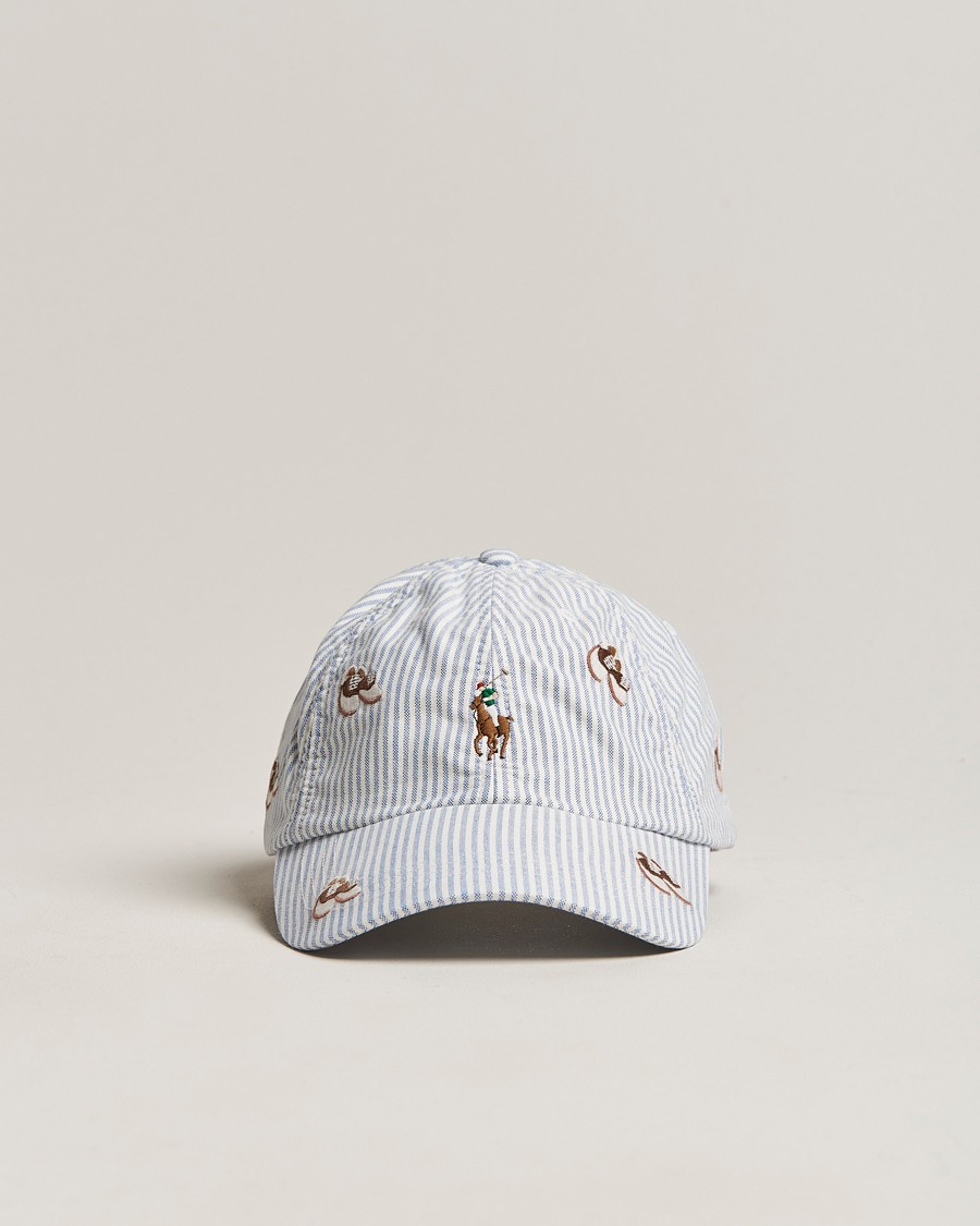 Heren | Polo Ralph Lauren Oxford Striped Cap Blue/White | Polo Ralph Lauren | Oxford Striped Cap Blue/White