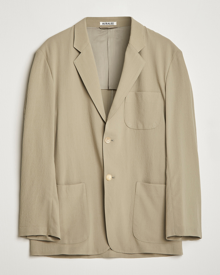 Heren | Blazers | Auralee | Viyella Wool Blazer Light Khaki