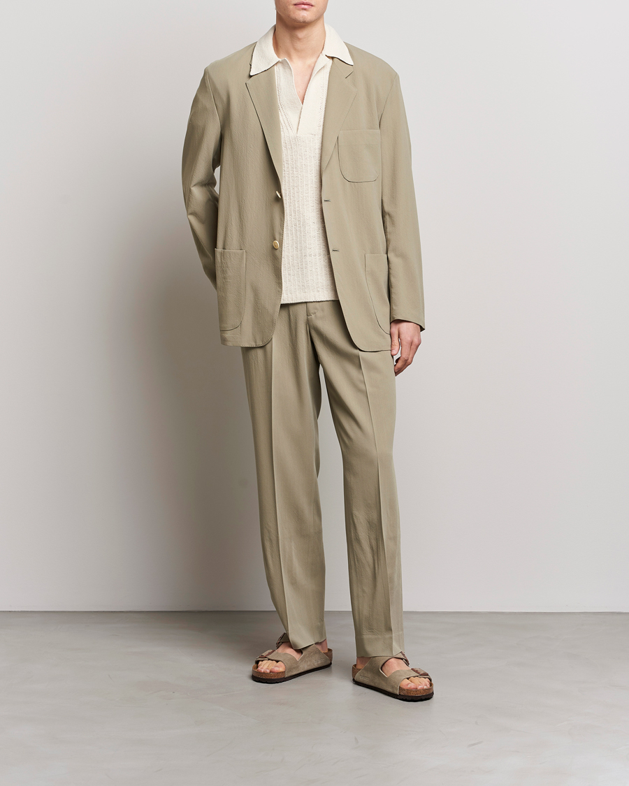 Heren | Blazers | Auralee | Viyella Wool Blazer Light Khaki