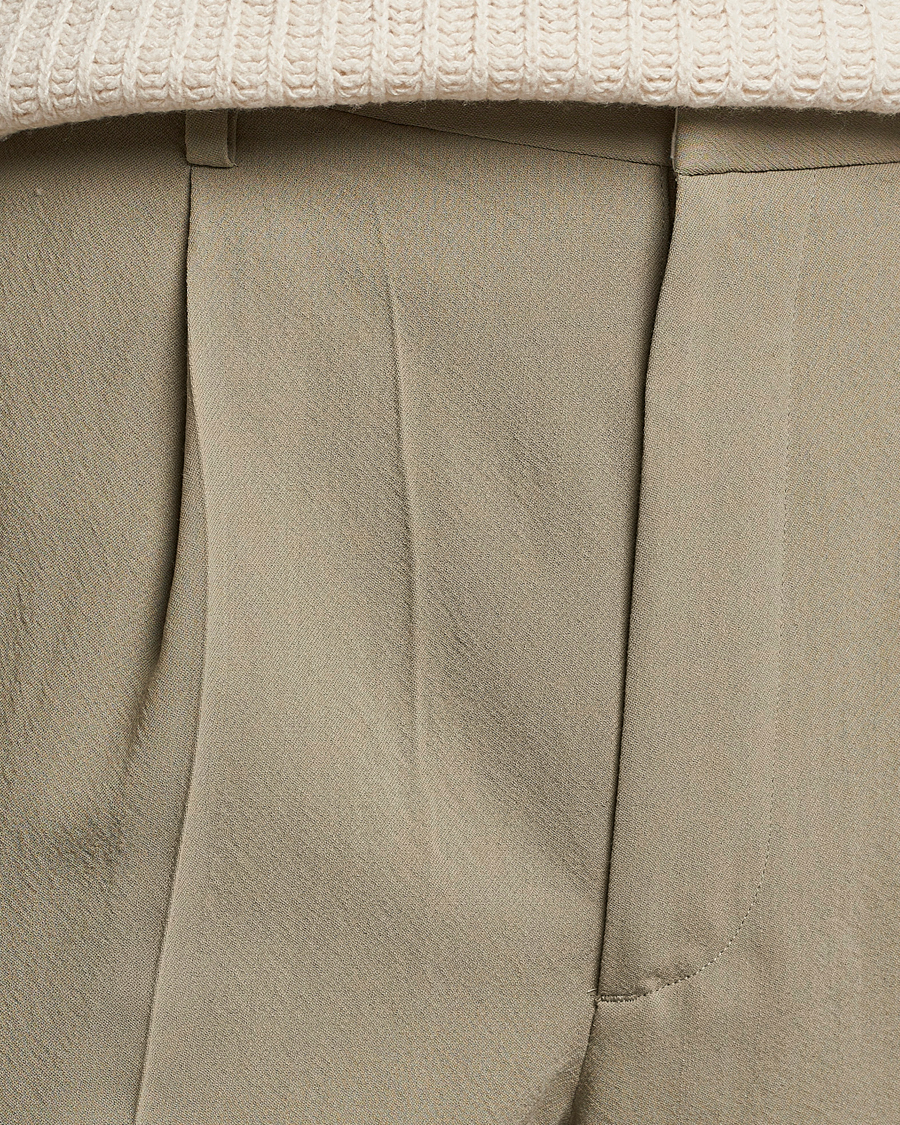 Heren | Broeken | Auralee | Viyella Wool Slacks Light Khaki