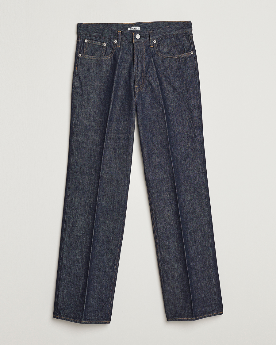 Heren | Jeans | Auralee | Regular Fit Denim Pants Dark Indigo