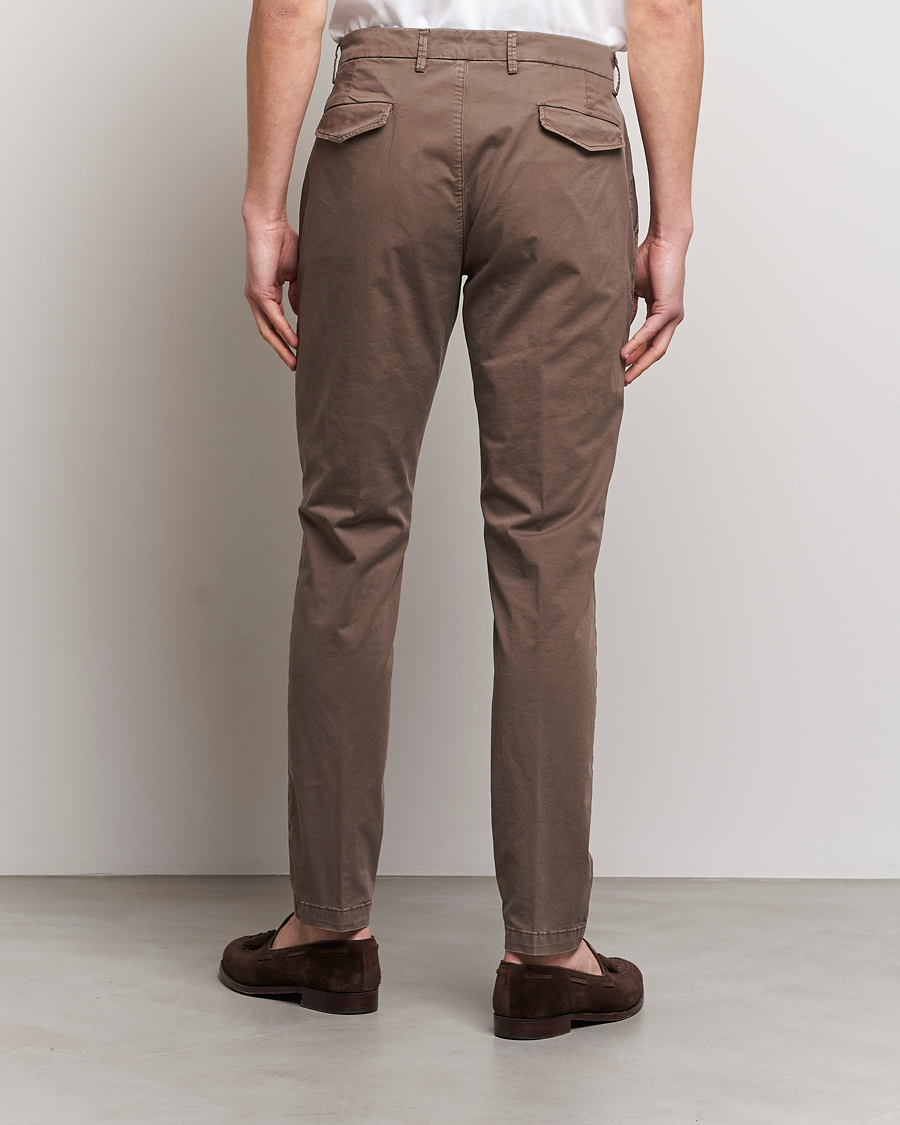 Heren | Broeken | Briglia 1949 | Tapered Fit Cotton Twill Stretch Chinos Brown