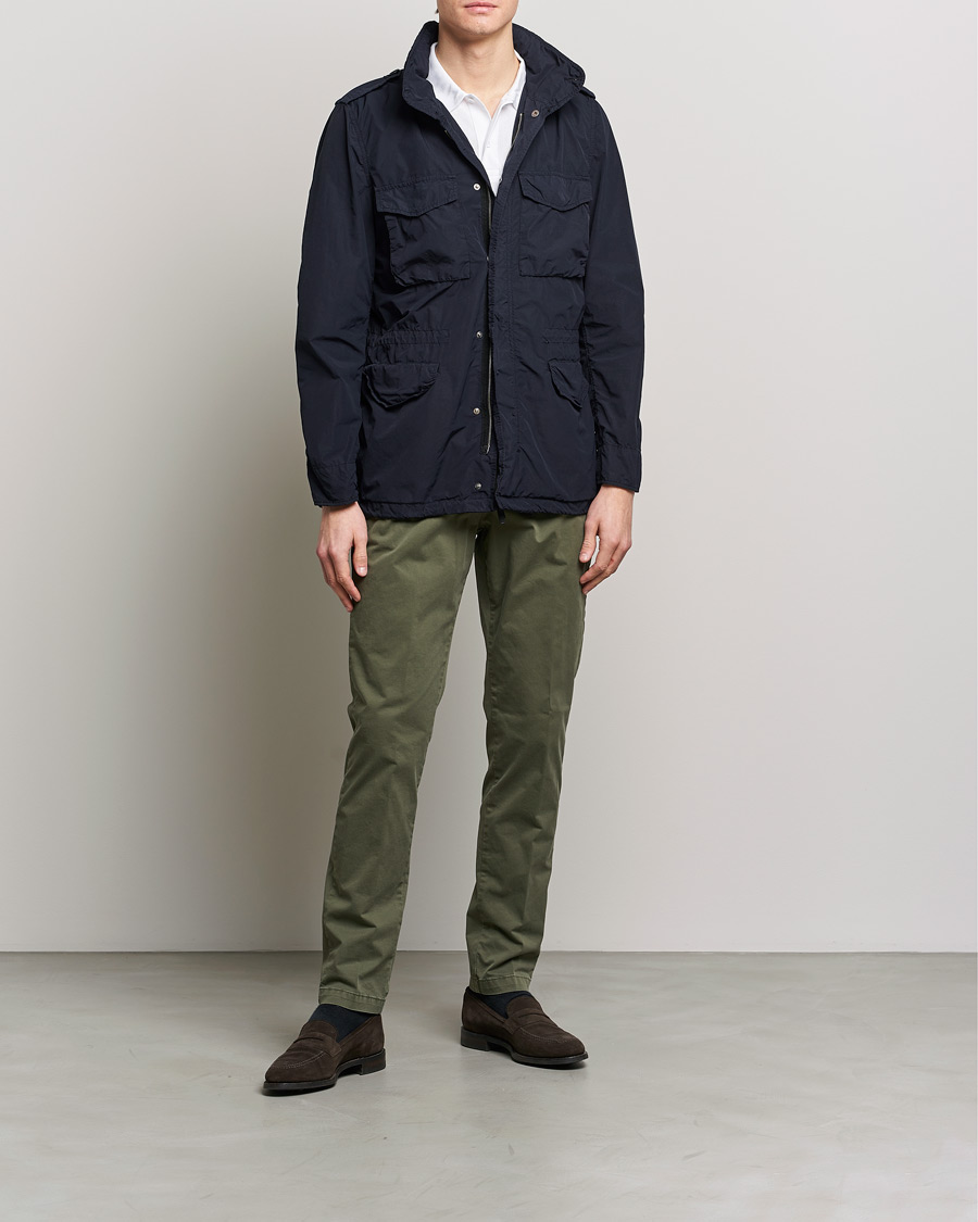 Heren | Broeken | Briglia 1949 | Tapered Fit Cotton Twill Stretch Chinos Olive