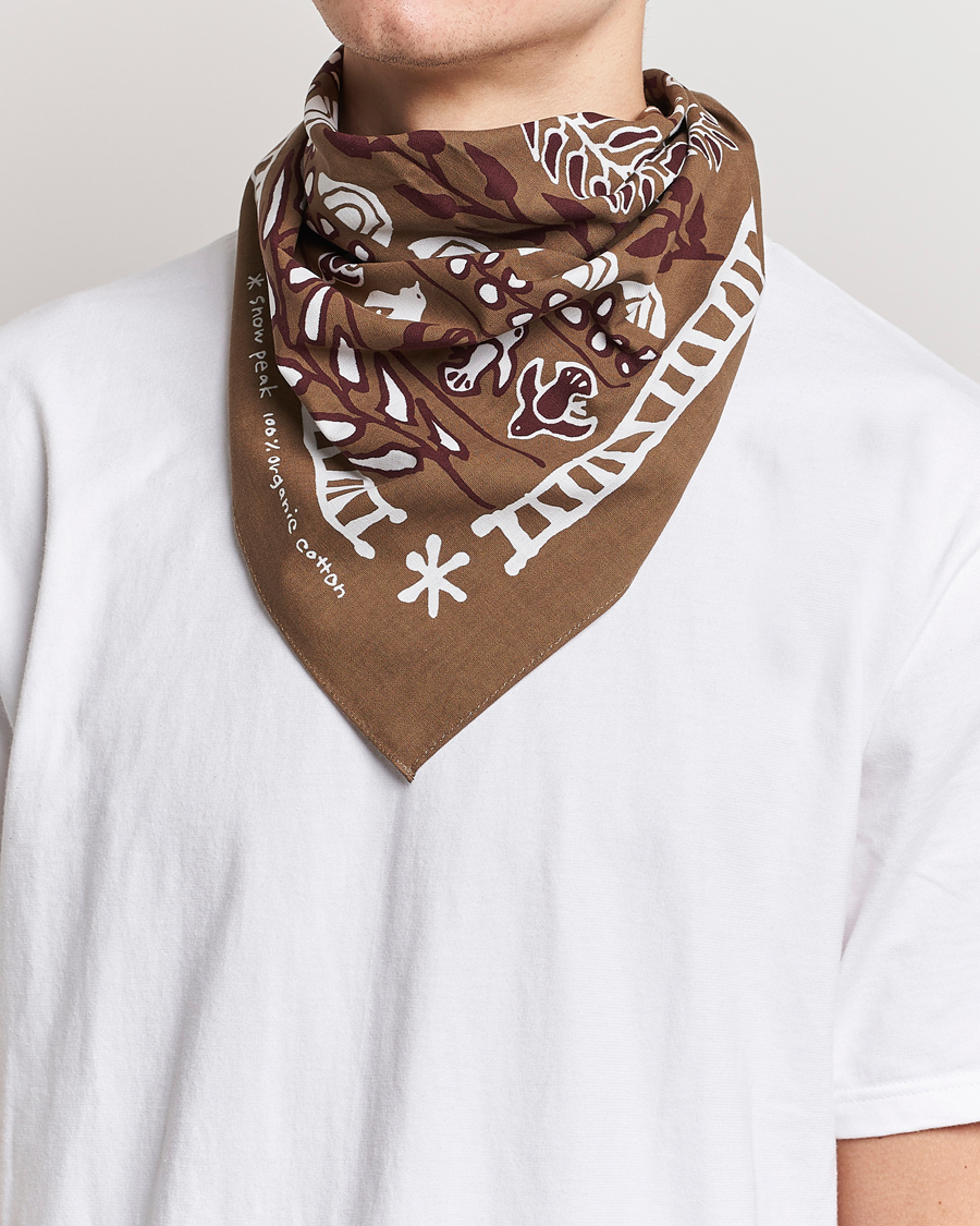 Heren | Snow Peak OG Cotton Nordic Bandana Brown | Snow Peak | OG Cotton Nordic Bandana Brown