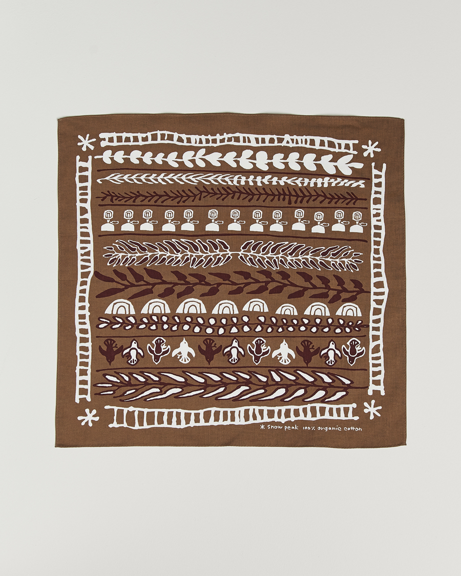 Heren | Snow Peak OG Cotton Nordic Bandana Brown | Snow Peak | OG Cotton Nordic Bandana Brown