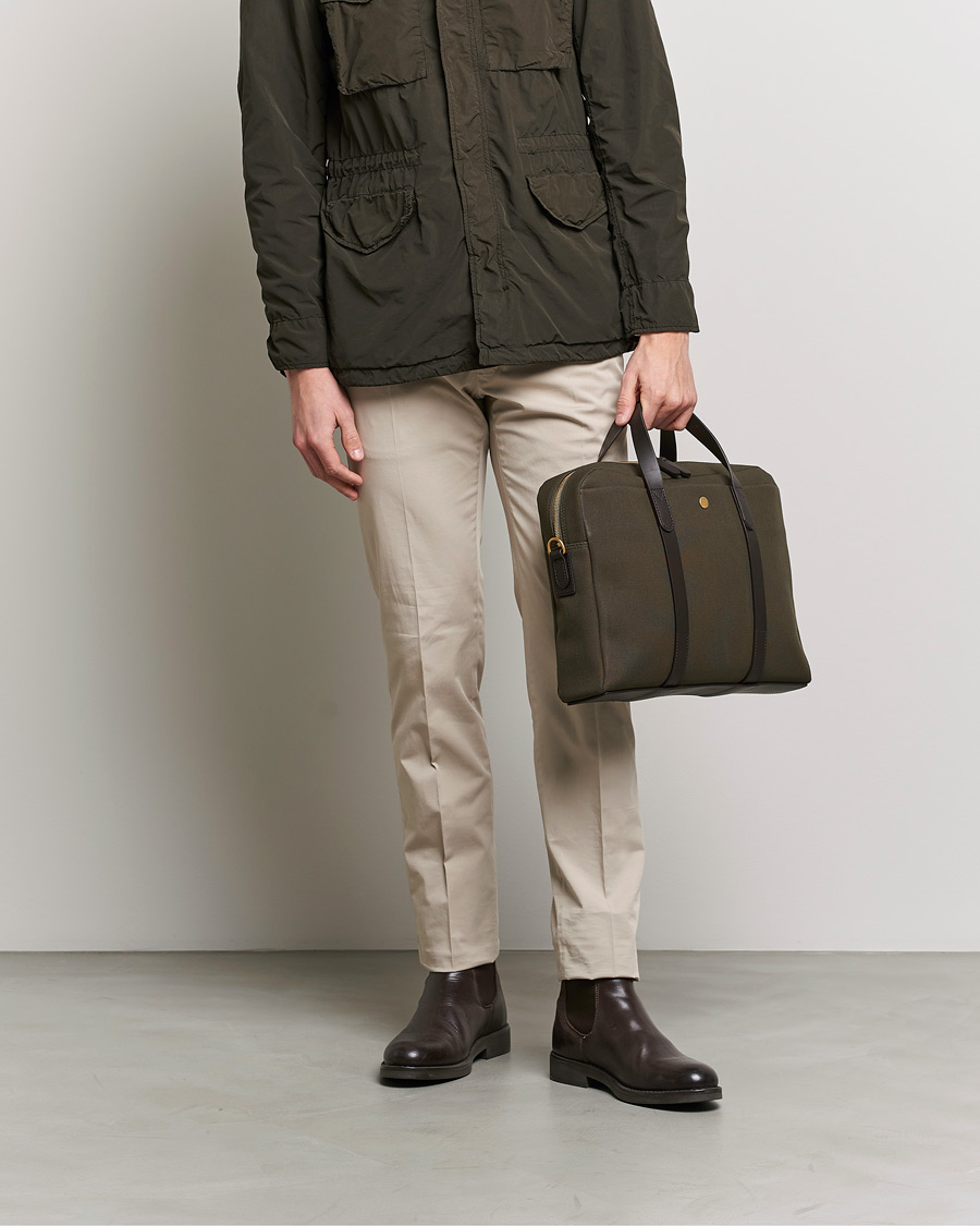 Men | Briefcases | Mismo | M/S Aspire Briefcase Army/Dark Brown