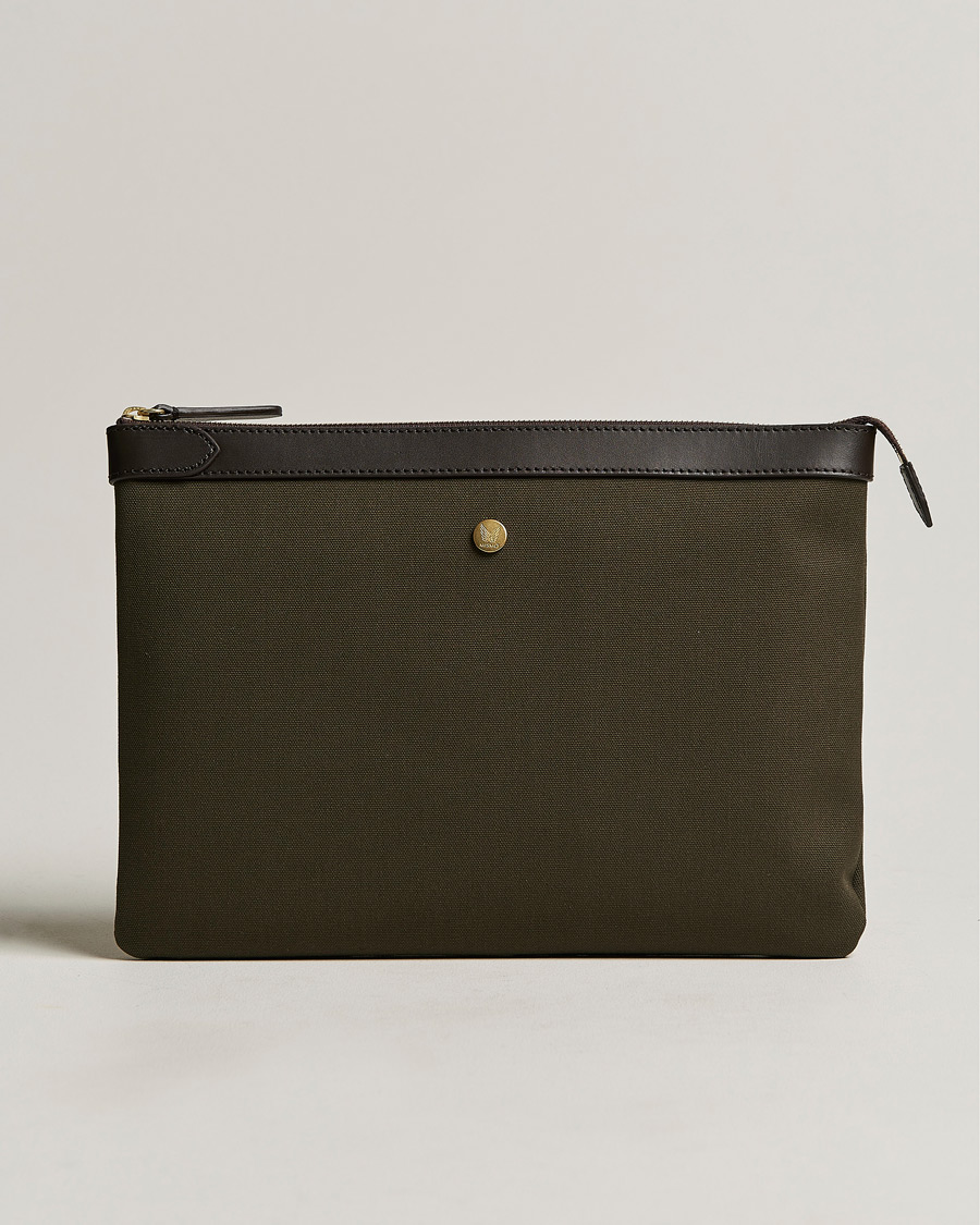Heren | Tassen | Mismo | M/S Nylon Pouch Large Army/Dark Brown