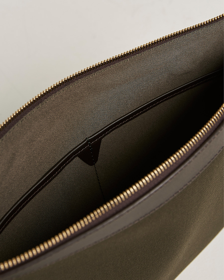 Heren | Tassen | Mismo | M/S Nylon Pouch Large Army/Dark Brown