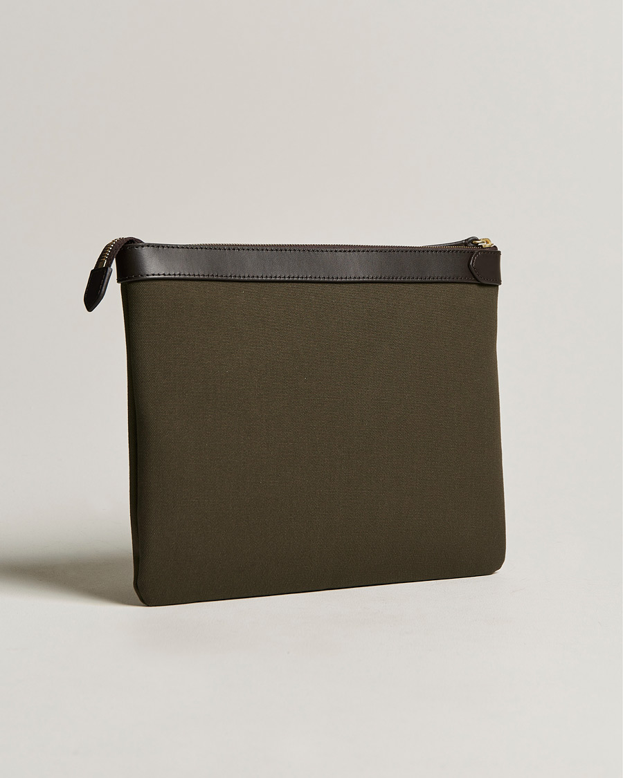 Heren | Tassen | Mismo | M/S Nylon Pouch Large Army/Dark Brown