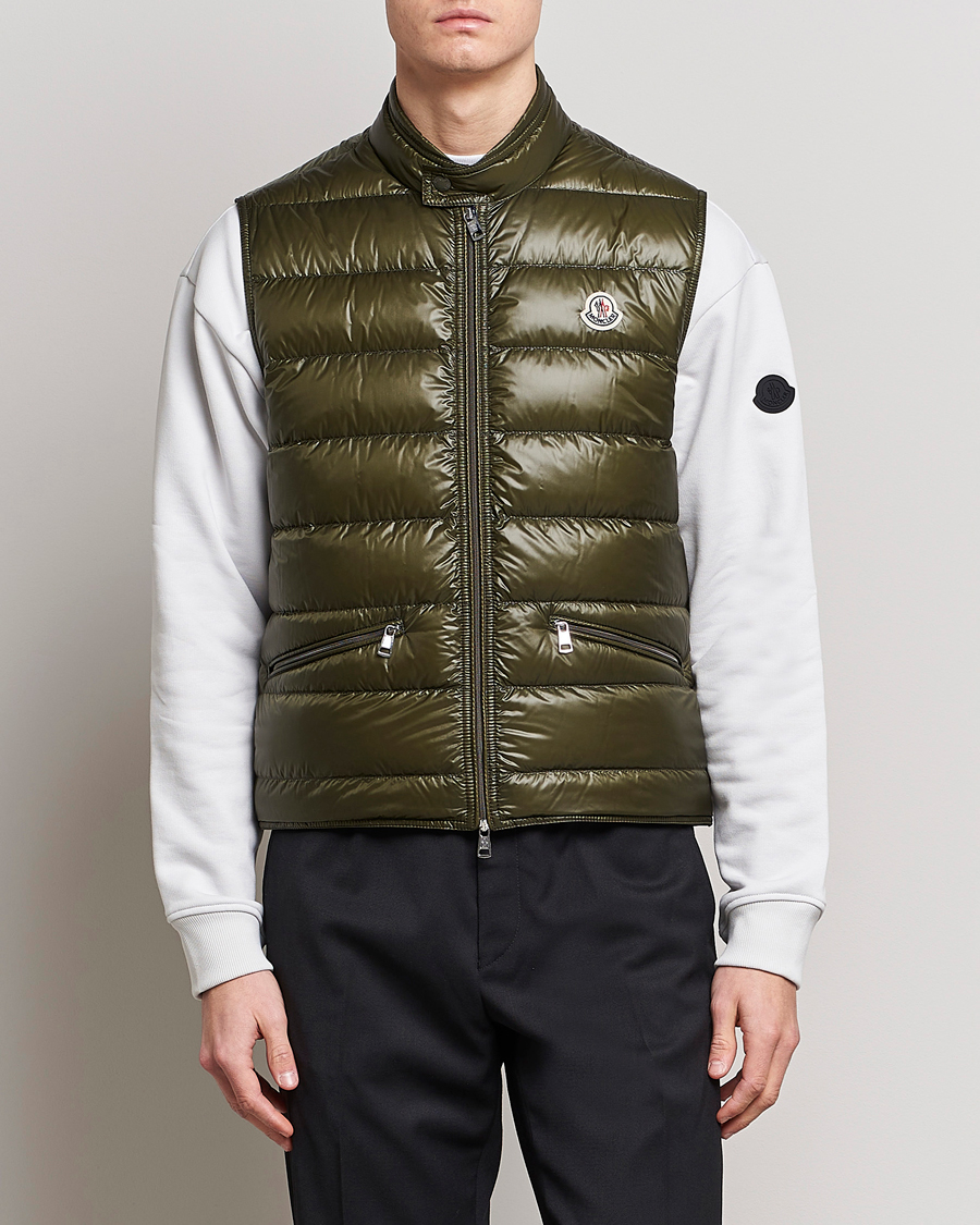 Heren | Gilets | Moncler | Gui Down Vest Military Green
