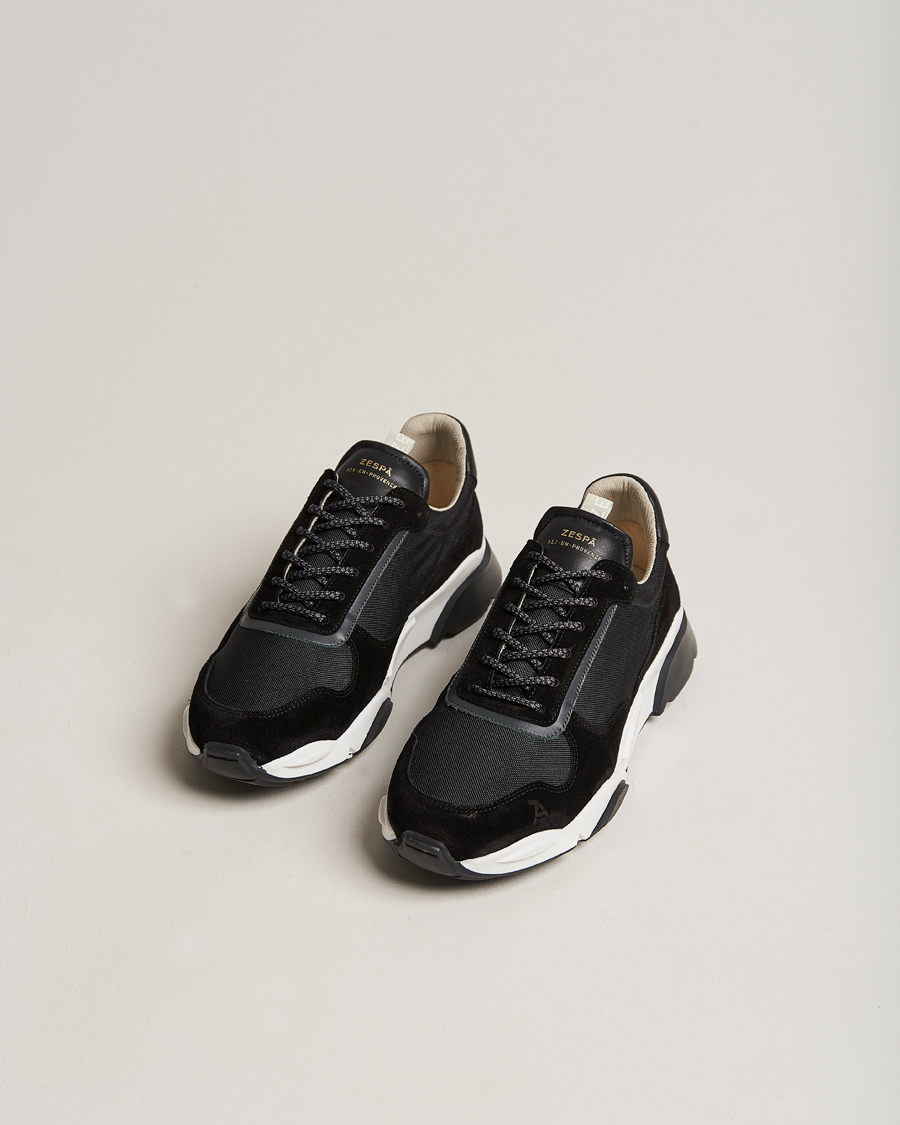 Heren | Zespà ZSP7 Textile Seaqual Running Sneaker Black | Zespà | ZSP7 Textile Seaqual Running Sneaker Black