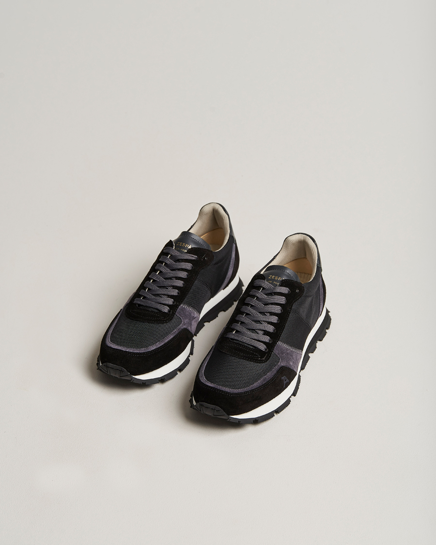 Heren | Zespà ZSP6 Pique Seaqual Running Sneaker Black/Grey | Zespà | ZSP6 Pique Seaqual Running Sneaker Black/Grey