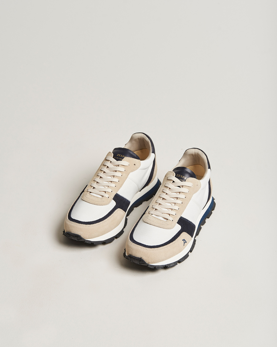 Heren | Zespà ZSP6 Pique Seaqual Running Sneaker Frost/Navy | Zespà | ZSP6 Pique Seaqual Running Sneaker Frost/Navy