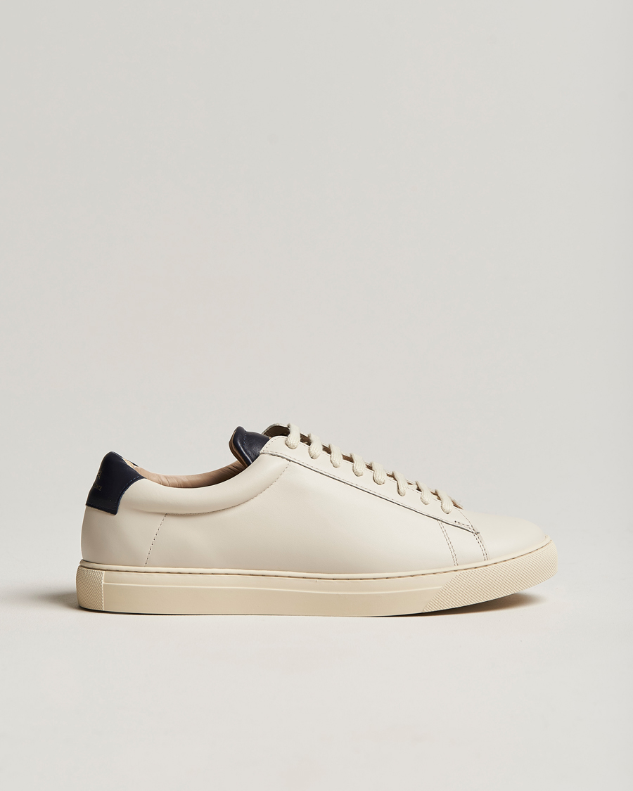 Heren | Zespà ZSP4 Nappa Leather Sneakers Off White/Navy | Zespà | ZSP4 Nappa Leather Sneakers Off White/Navy