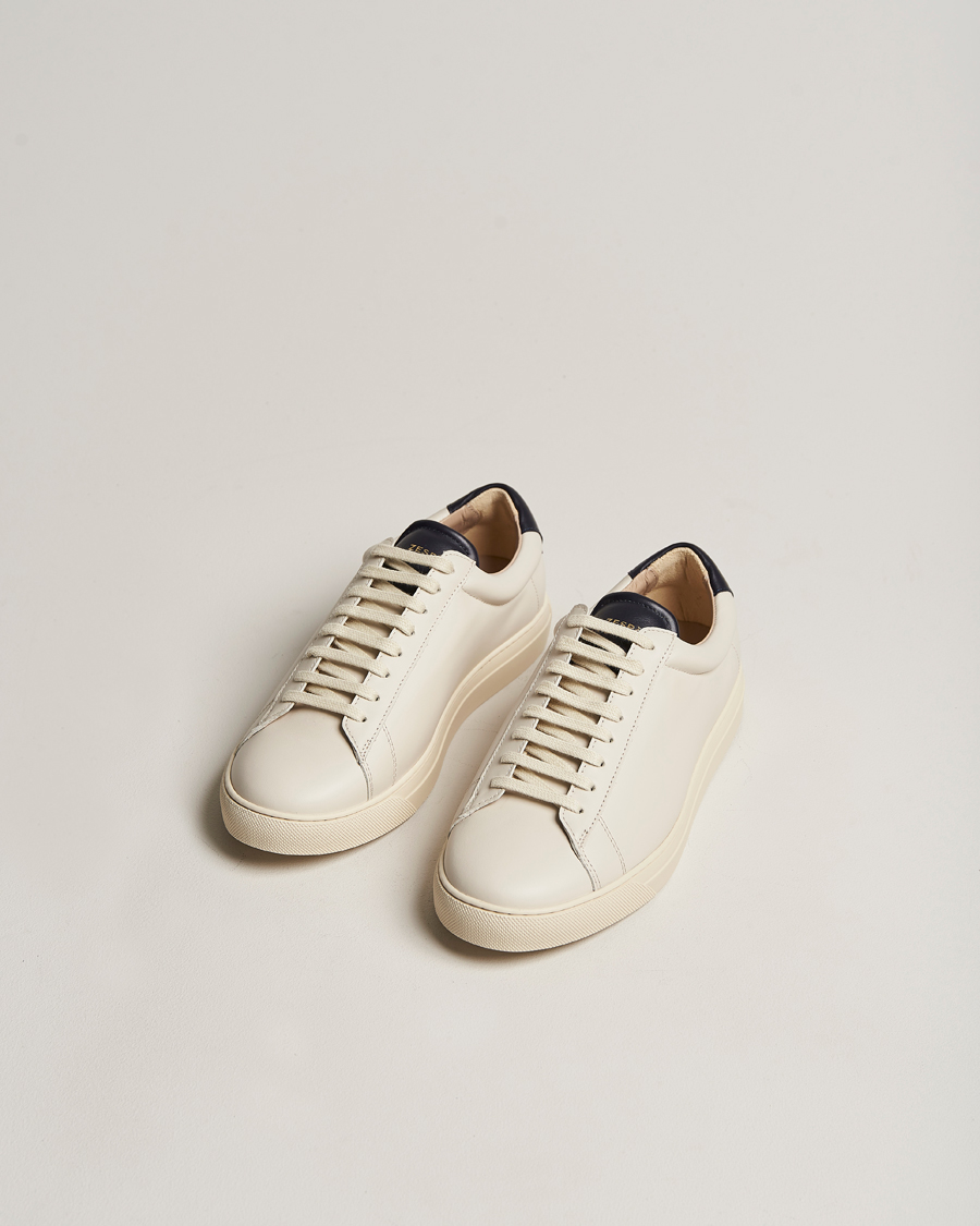 Heren | Zespà ZSP4 Nappa Leather Sneakers Off White/Navy | Zespà | ZSP4 Nappa Leather Sneakers Off White/Navy