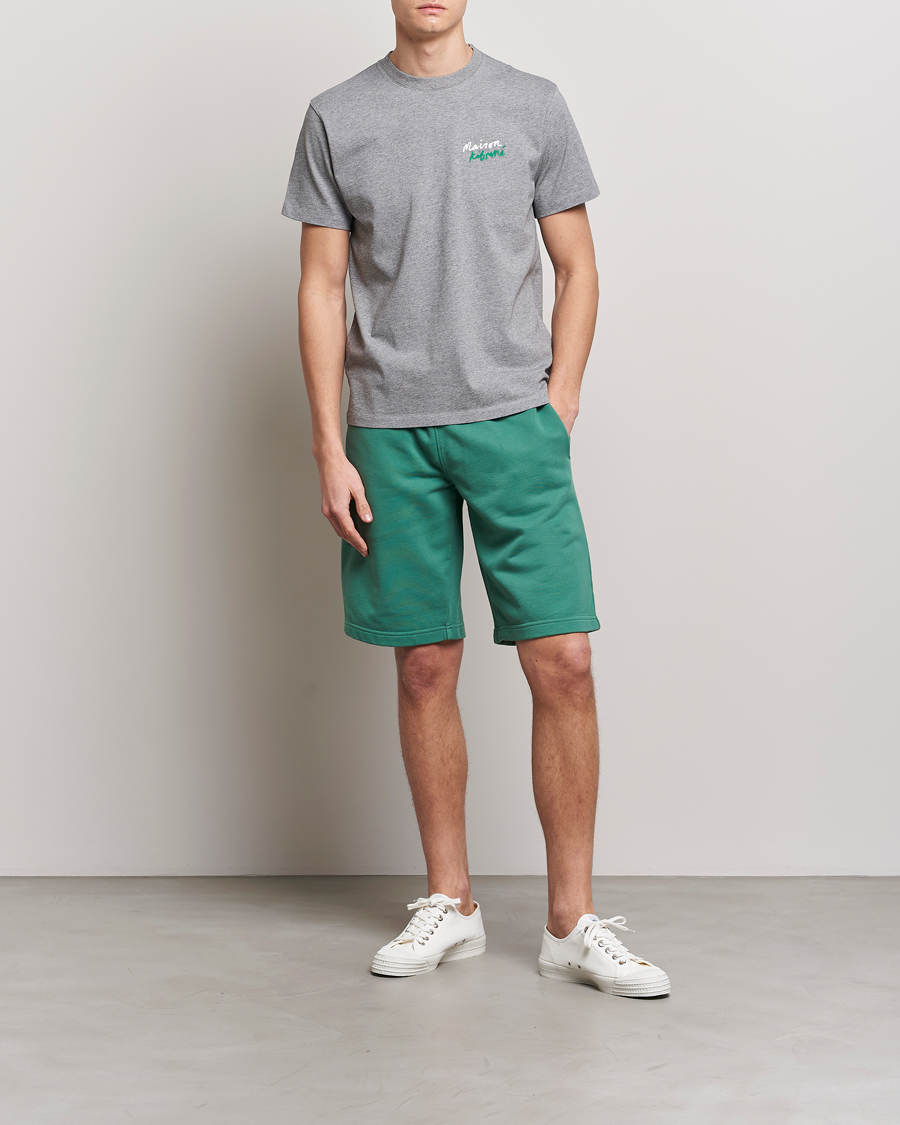 Heren | T-shirts | Maison Kitsuné | Mini Handwriting Tee Grey Melange