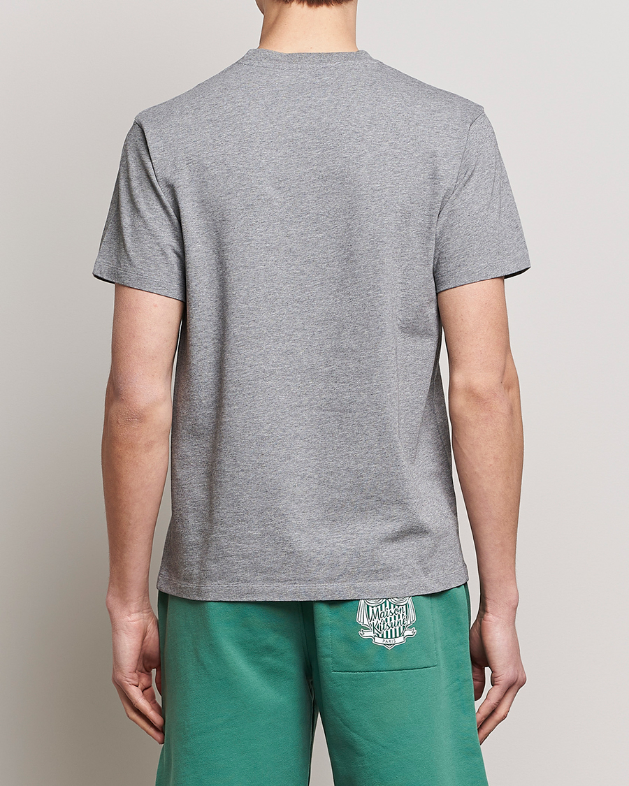 Heren | T-shirts | Maison Kitsuné | Mini Handwriting Tee Grey Melange