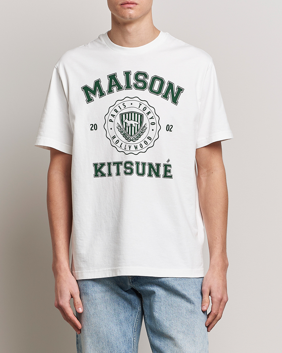 Heren | T-shirts | Maison Kitsuné | Varsity Comfort Tee Off White