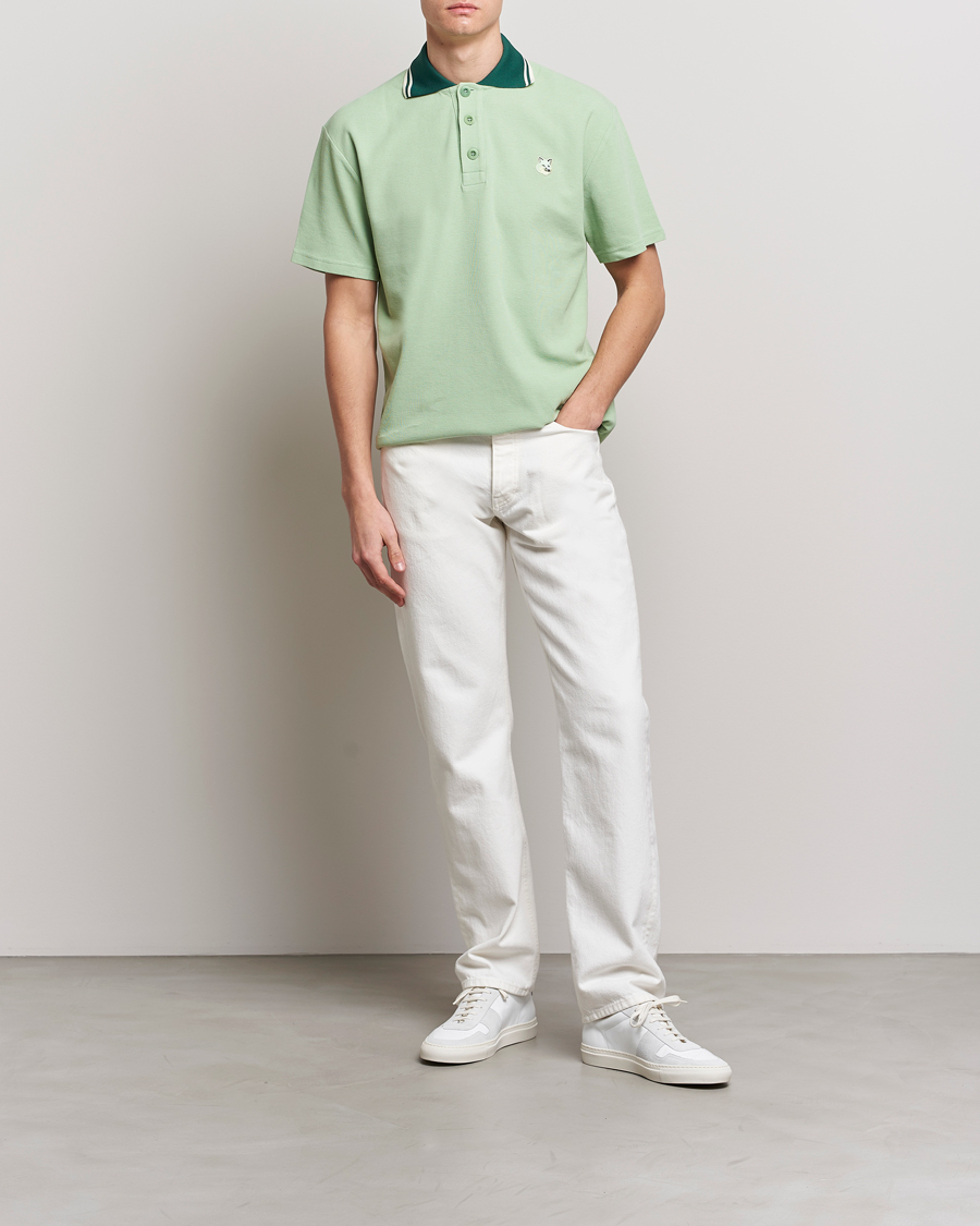 Heren | Polo's | Maison Kitsuné | Tonal Fox Head Polo Mint