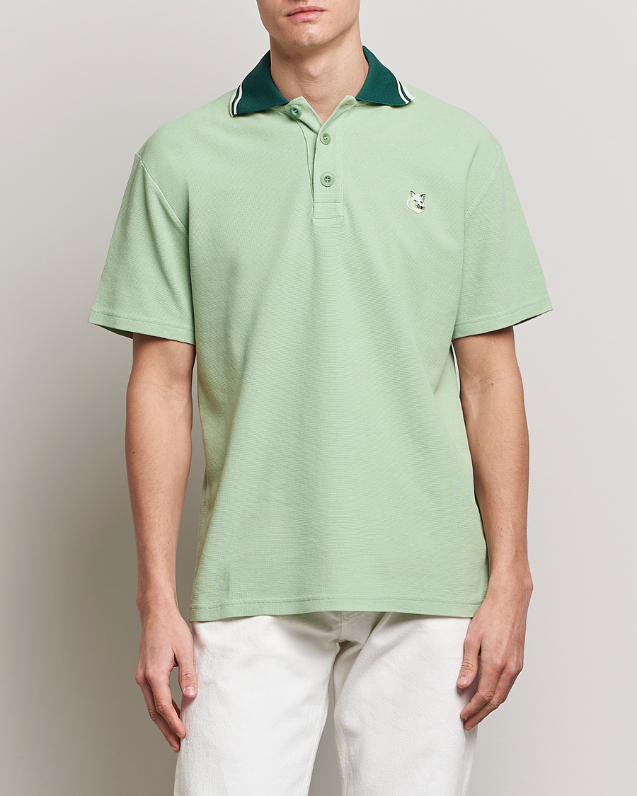 Heren | Polo's | Maison Kitsuné | Tonal Fox Head Polo Mint