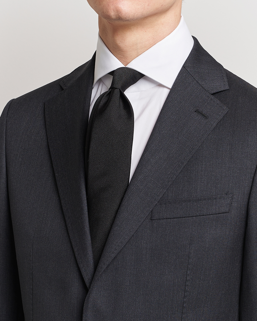Heren |  | BOSS BLACK | Silk 7,5 cm Tie Black