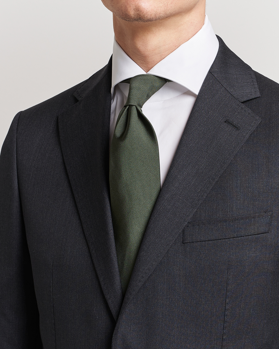 Heren |  | Amanda Christensen | Plain Classic Tie 8 cm Olive