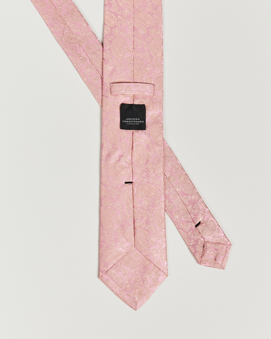 Heren | Stropdassen | Amanda Christensen | Silk Tonal Paisley Tie 8 cm Powder Pink