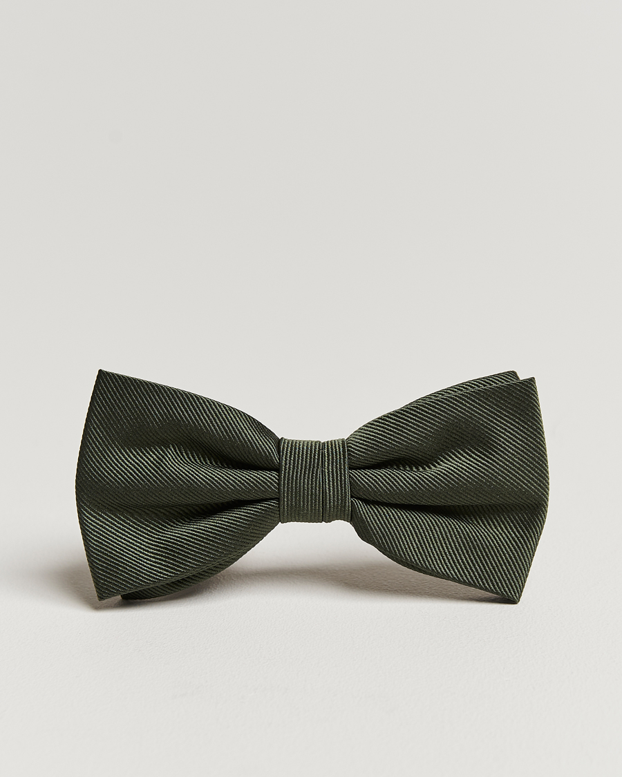 Heren | Vlinderdassen | Amanda Christensen | Pre Tie Silk Olive