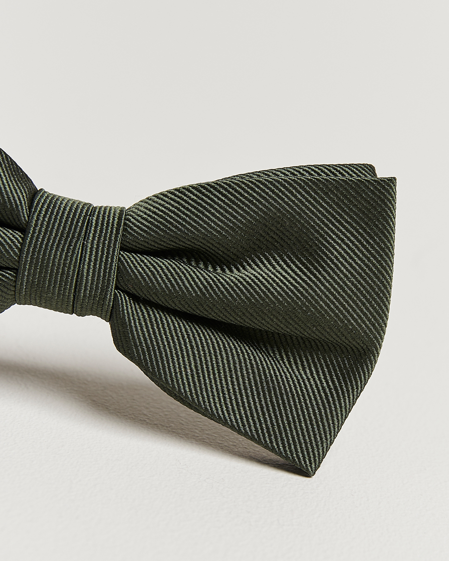 Heren | Vlinderdassen | Amanda Christensen | Pre Tie Silk Olive