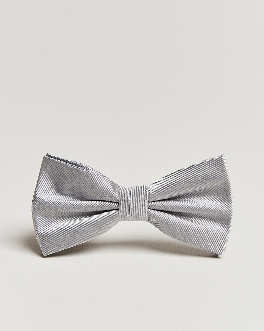 Heren | Vlinderdassen | Amanda Christensen | Pre Tie Silk Silver
