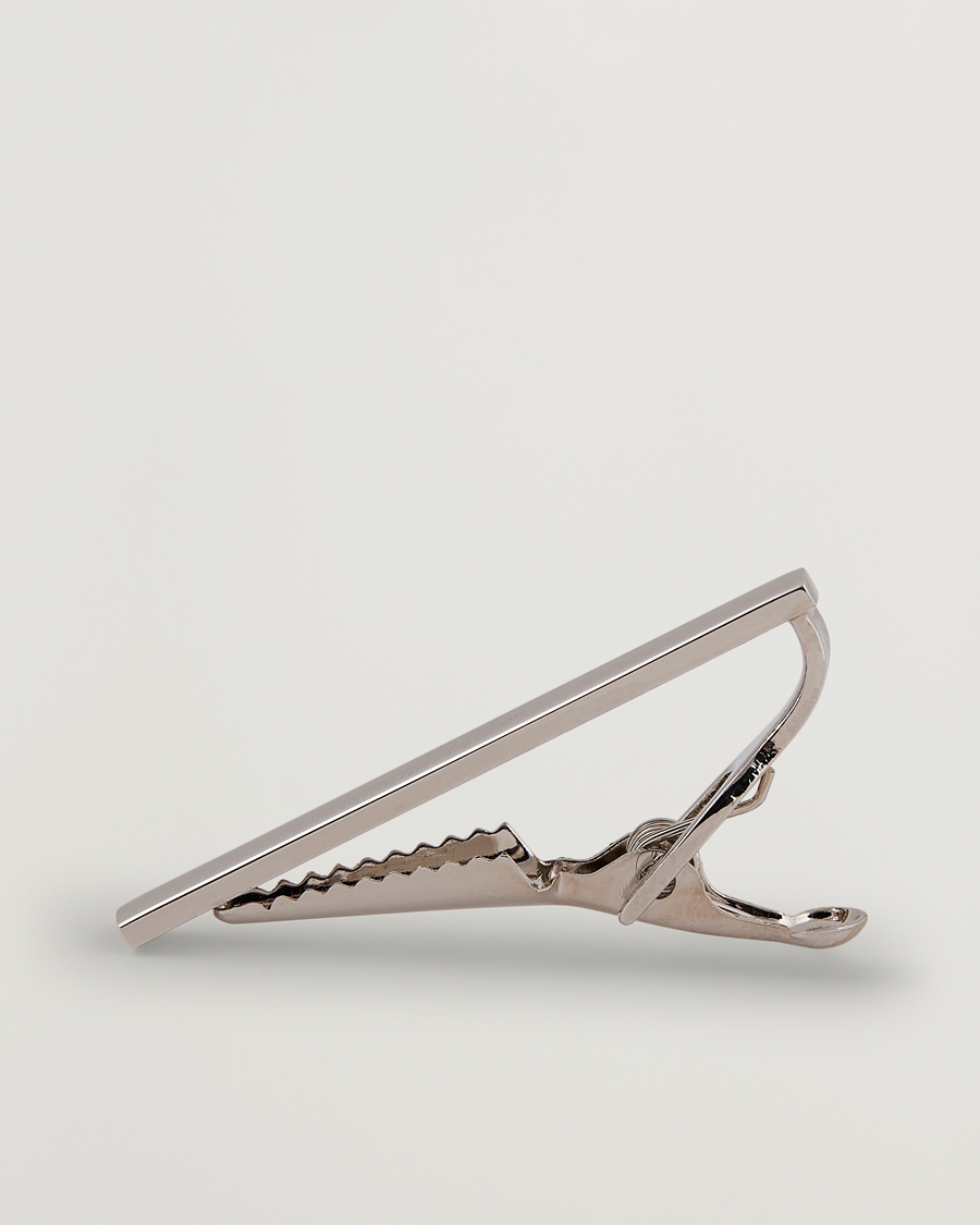 Heren | Stropdassen | Amanda Christensen | Tie Clip 4 cm Silver