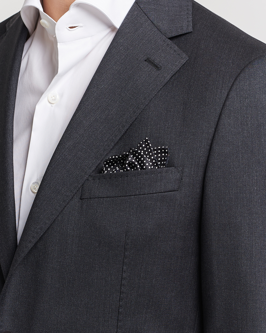 Men | Amanda Christensen | Amanda Christensen | Handkerchief Dot Silk Black