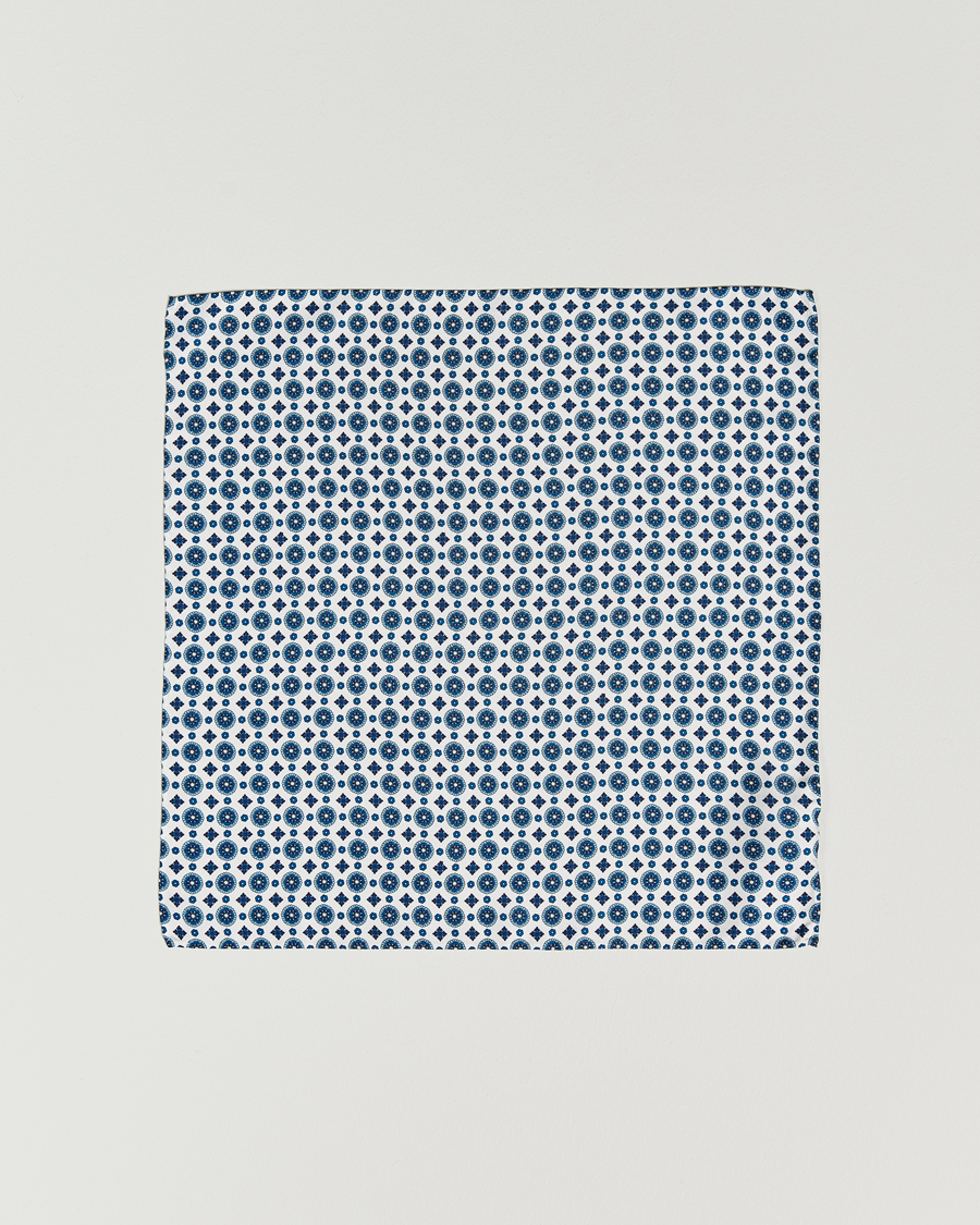 Heren | Pochets | Amanda Christensen | Medallion Silk Pocket Square White