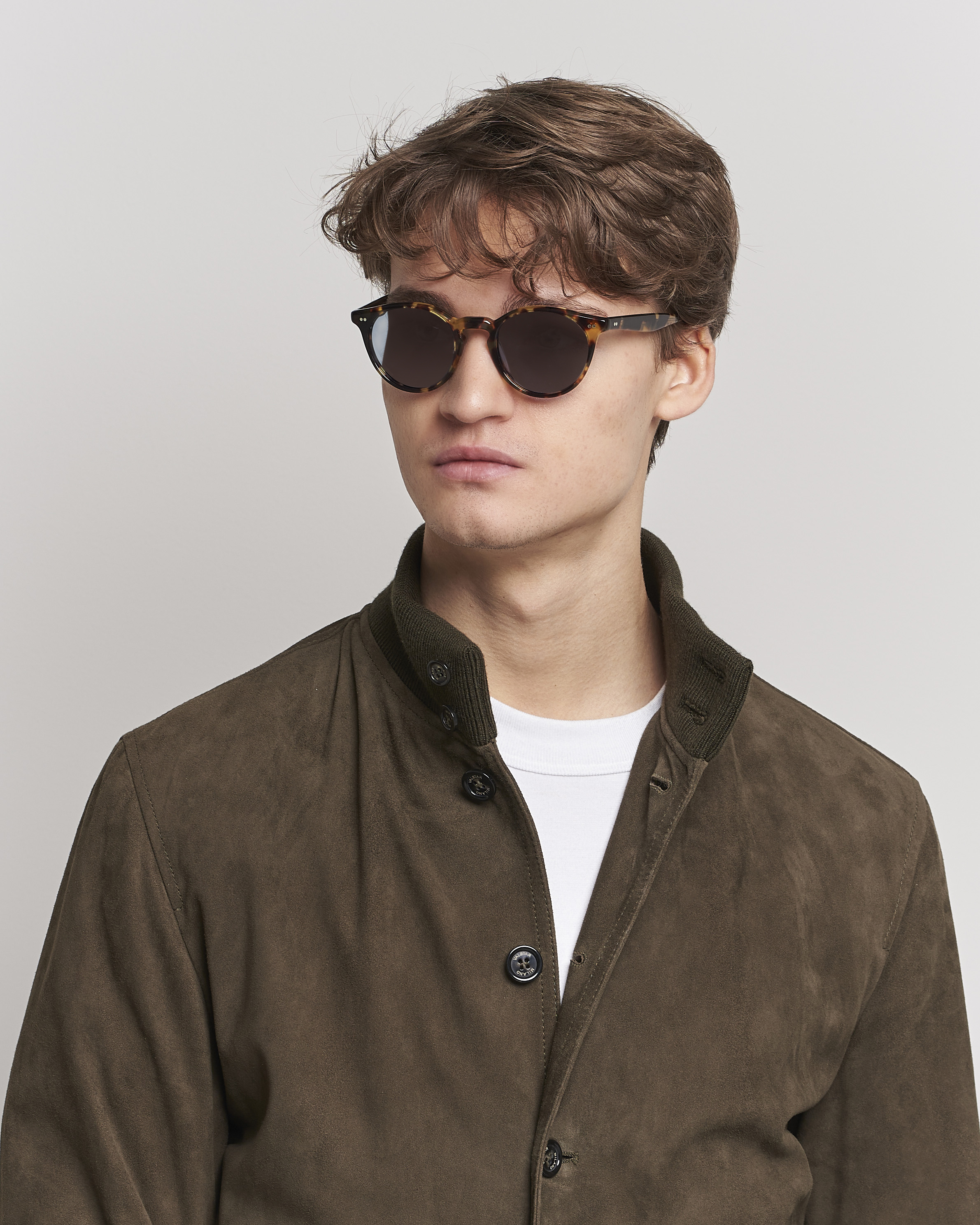 Men | Round Frame Sunglasses | Oliver Peoples | Romare Sunglasses Vintage Tortoise