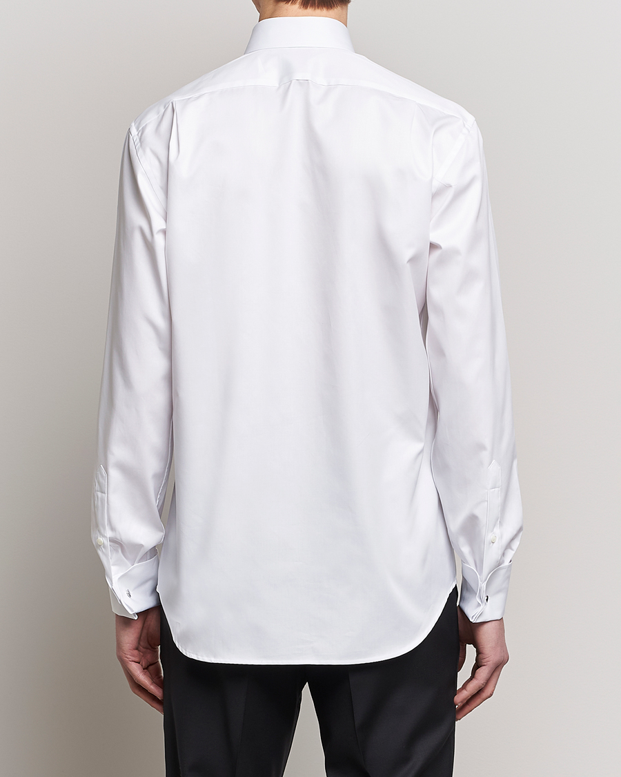 Heren | Overhemden | Stenströms | Fitted Body Smoking Shirt White