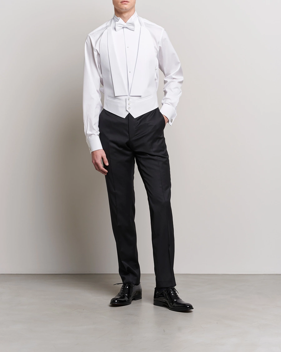 Heren | Zwarte stropdas | Stenströms | Evening Waistcoat White