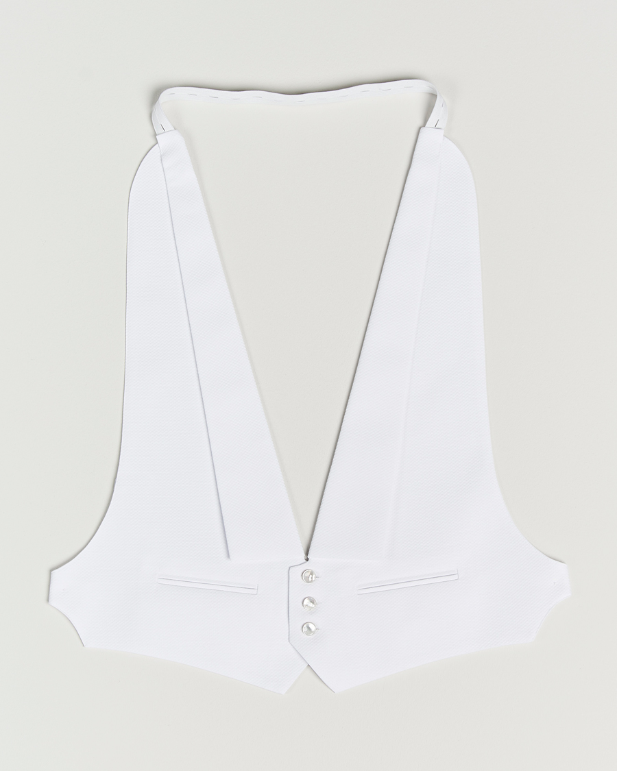 Heren | Overhemden | Stenströms | Extra Long Evening Waistcoat White