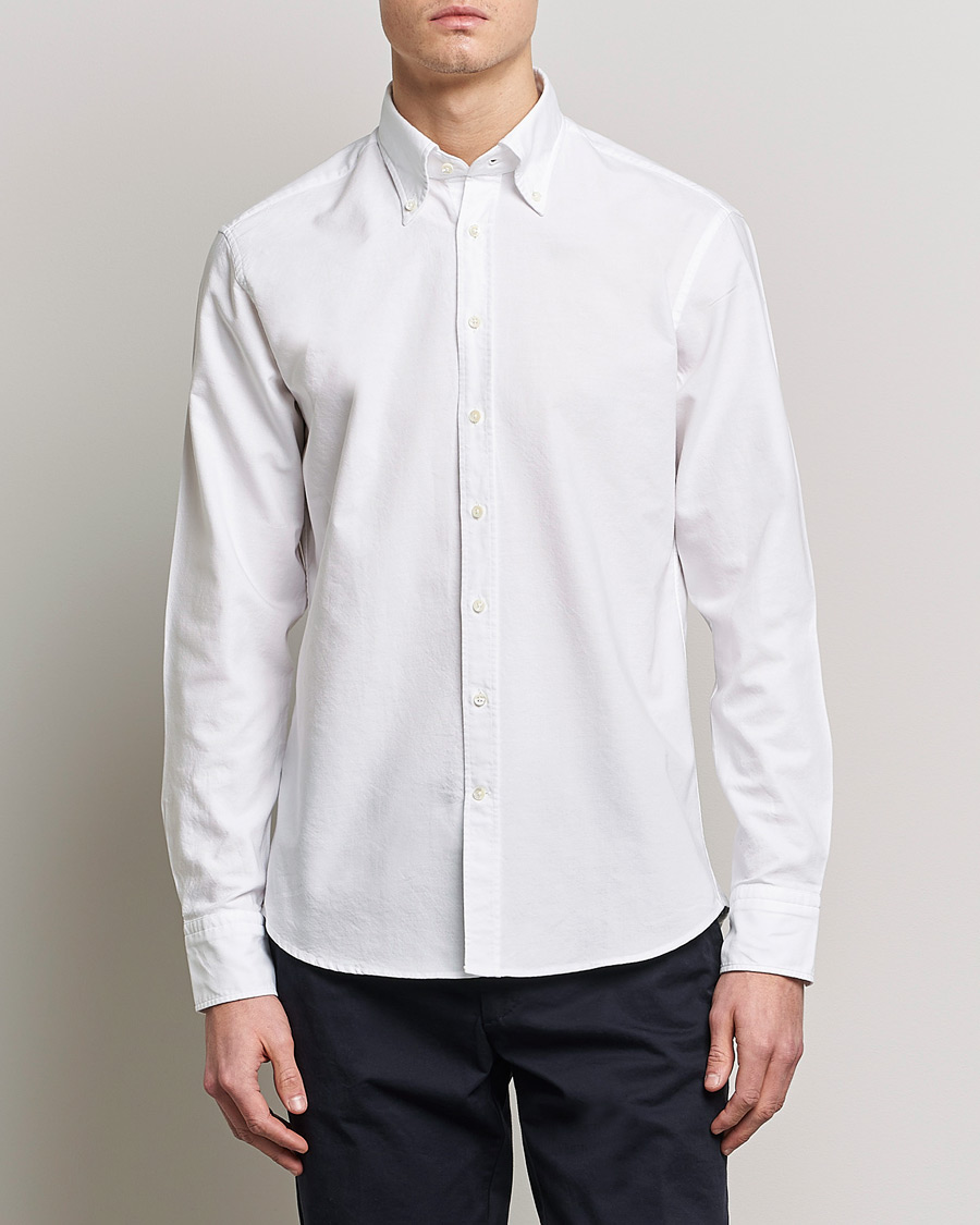 Heren | Overhemden | Stenströms | Fitted Body Oxford Shirt White