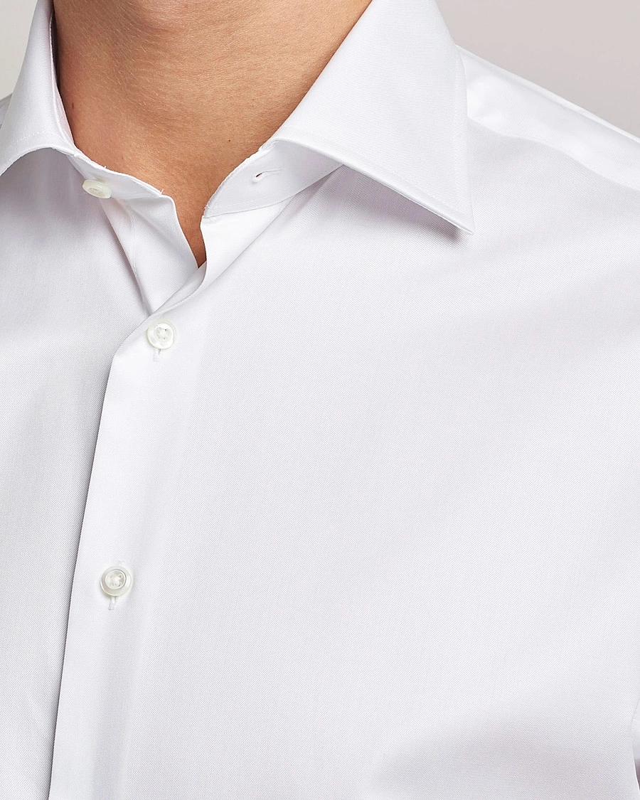Heren | Zakelijke overhemden | Stenströms | Fitted Body X-Long Sleeve Shirt White