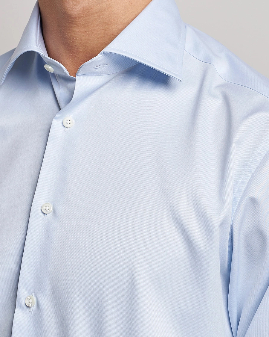 Heren | Formeel | Stenströms | Fitted Body X-Long Sleeve Shirt Light Blue