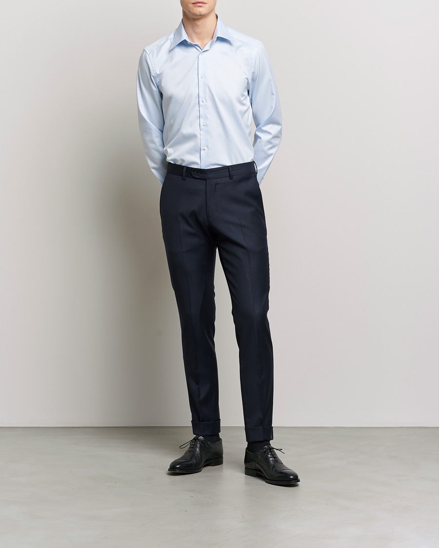 Heren |  | Stenströms | Slimline Kent Collar Shirt Light Blue