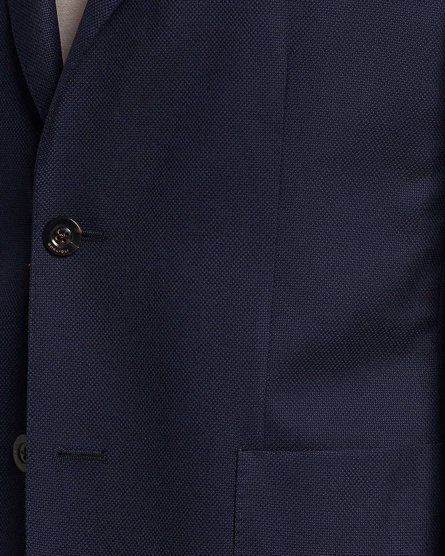 Heren | Blazers | Boglioli | K Jacket Wool Hopsack Classic Blazer Navy