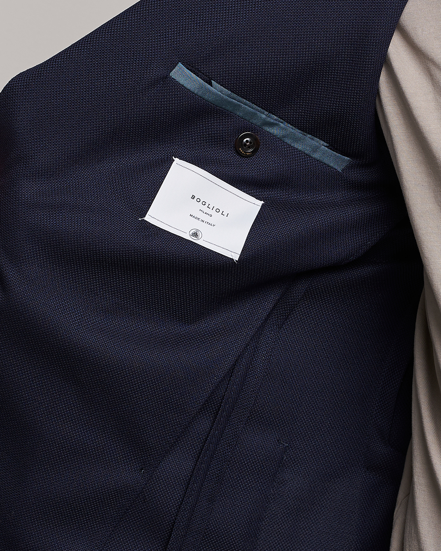 Heren | Blazers | Boglioli | K Jacket Wool Hopsack Classic Blazer Navy