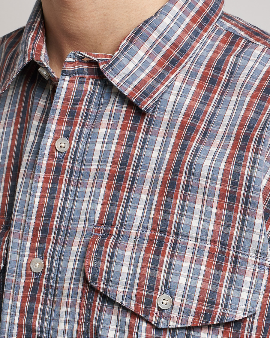 Heren | Overhemden | Filson | Washed Feather Cloth Shirt Navy/Iron/Ivory